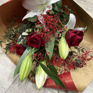 Bouquet 3 roses rouges saint valentin - Livraison fleurs Fouras